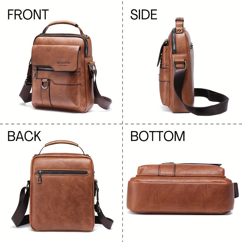 Men's New Shoulder Bag, Crossbody Bag For Men Messenger Bag Handbag, PU Leather Purse Messenger Crossbody Bags Casual New Product With Card Bag, PU Material With Card Holder Wallet