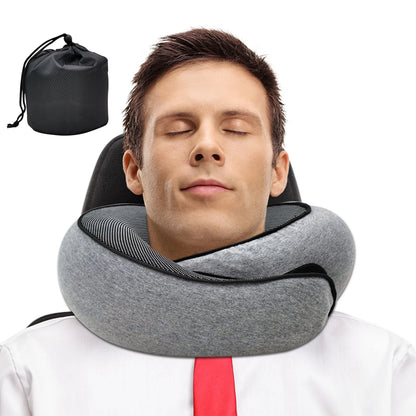 Memory Foam Travel Neck Pillow - Snail Style