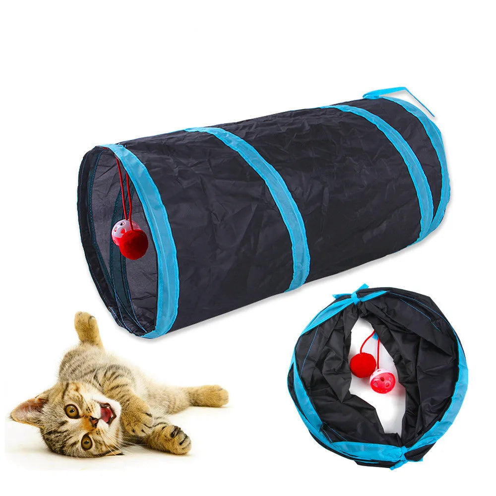 Cat Tunnel Pet Supplies Cat S T Pass Play Tunnel Foldable Cat Tunnel Cat Toy Breathable Drill Barrel for Indoor loud paper