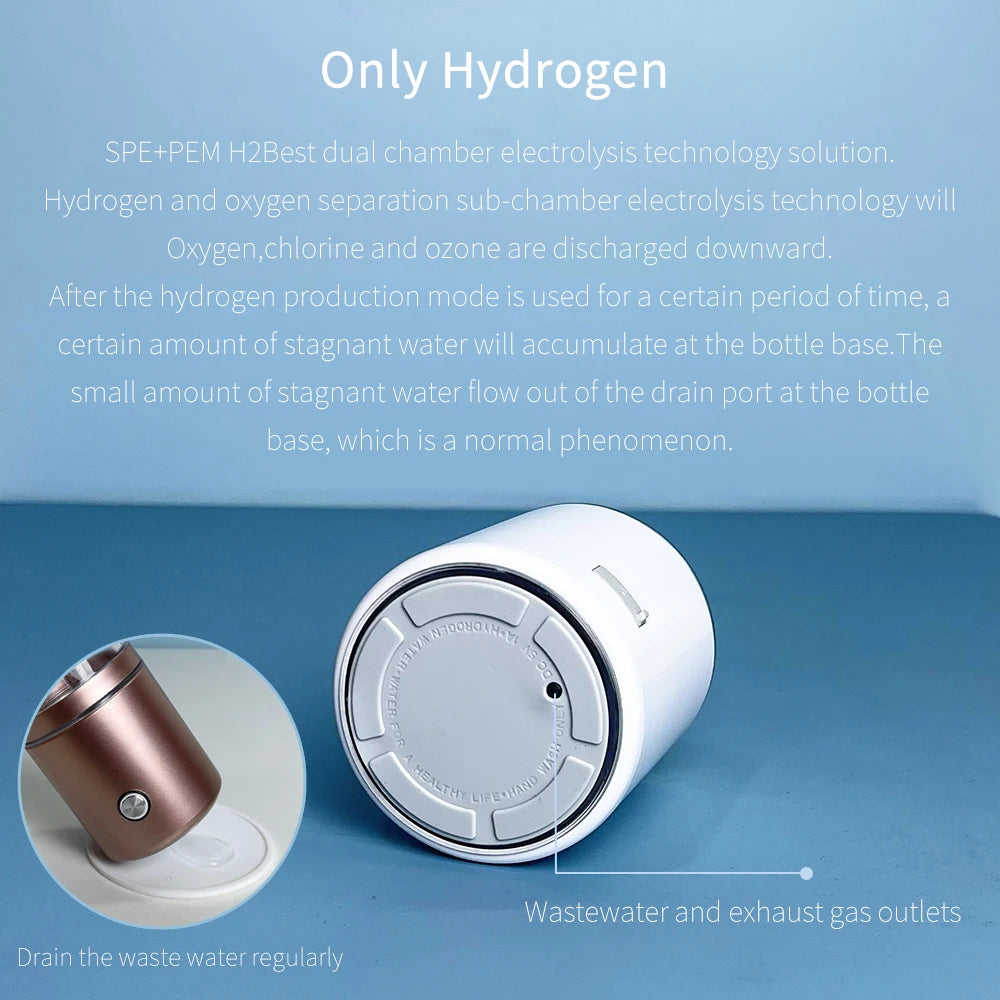 High Hydrogen Water Bottle Generator